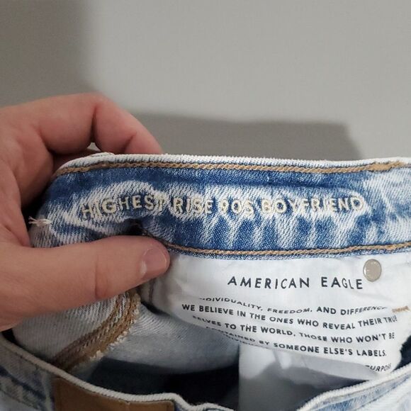 American Eagle comfort stretch 24x28 highest rise 90s boyfriend jeans - Picture 7 of 8